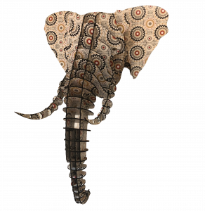 Laser Cut Elephant and Vinyl
