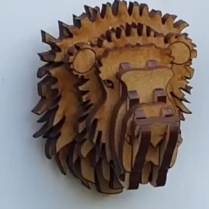 Small 3D Lion Head Raw