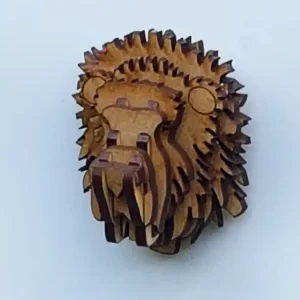 3D Lion Head - Wood