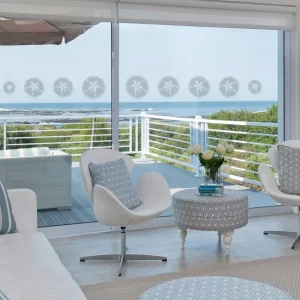 Frosted Pansy shells - glass stickers